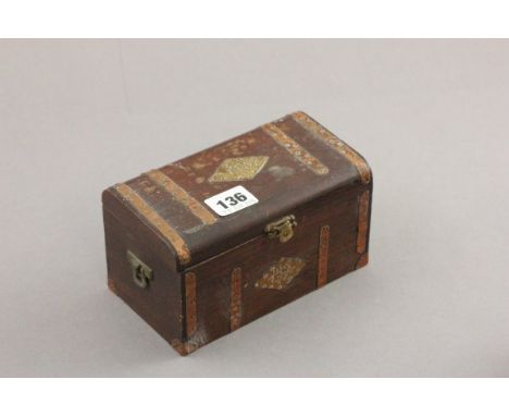 19th century Tea Caddy in the form of a Travelling Trunk