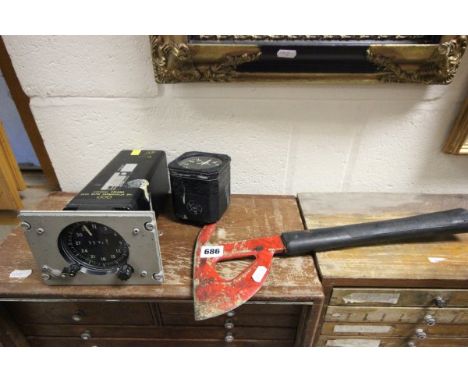 Aircraft Fire Axe plus Nimrod Navigator Compass Repeater and UC10 True Airspeed Indicator