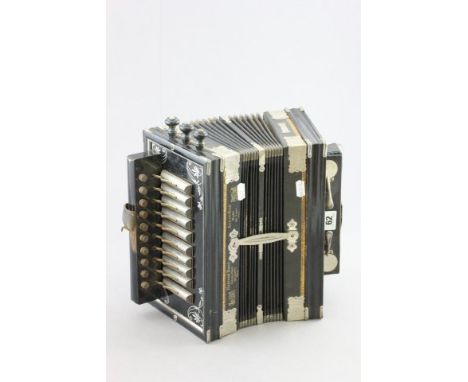 Vintage German Accordion Model De Luxe Saxony