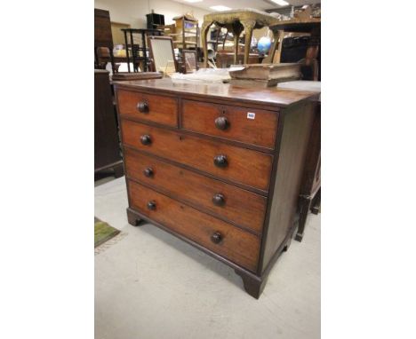 Antique Mahogany Chest of Drawers on Bracket Feet