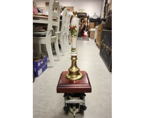 Beer Pump with a Ceramic Fox Hunting Scene Handle