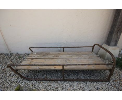 Vintage Wooden Panelled Sledge
