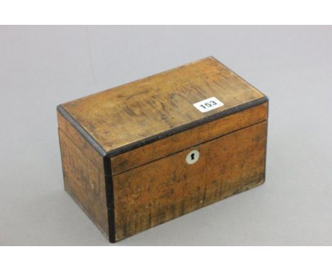 Early 19th century Walnut and Ebony Tea Caddy 