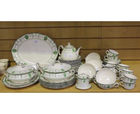 A Royal Doulton 'Countess' pattern part service, comprising three graduated oval platters, two tureens and covers, six dinner