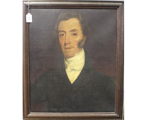 19th Century British School - Head and Shoulders Portrait of a Gentleman believed to be William Manning, oil on canvas, appro
