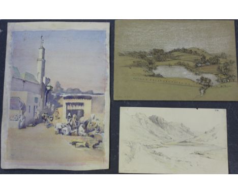 T.P.W. Young - an archive of pencil drawings and watercolours by or attributed to Young, the majority First World War Period,