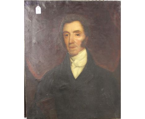 19th Century British School - Head and Shoulders Portrait of a Gentleman, believed to be William Manning, oil on canvas, appr