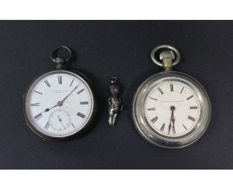 A Victorian silver cased keywind open-faced gentleman's pocket watch, the gilt lever movement detailed 'John Walker 77 Cornhi