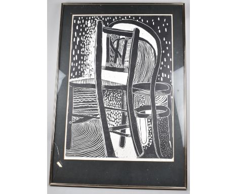 A Modern Limited Edition EG Winders Print of Chairs, No. 4/6, 60x43cm 