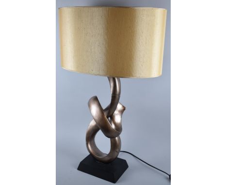 A Modern Sculptural Table Lamp and Shade, 70cm High 