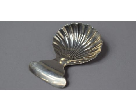 A Silver Shell Shaped Tea Caddy Spoon by William Houlton &amp; Sons, Sheffield 1955 