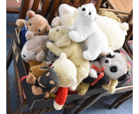 A Collection of Various Soft Toys, Teddy Bears, Rupert Bear etc 