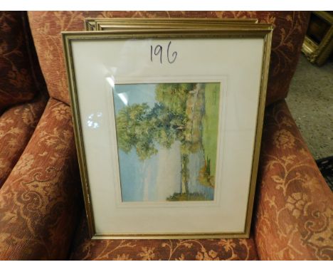 AFTER ROBERT HOUSTON, TWO COLOURED PRINTS, SCOTTISH LANDSCAPES, TOGETHER WITH A FURTHER COLOURED PRINT BY A DIFFERENT ARTIST,