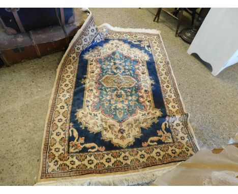 GOOD QUALITY MODERN BLUE AND CREAM CARPET 