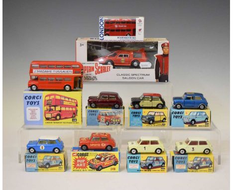 Corgi Toys - Eight boxed reproduction diecast model vehicles comprising; 249, 227, 227, 333, 321, 349, 226 and 468, together 