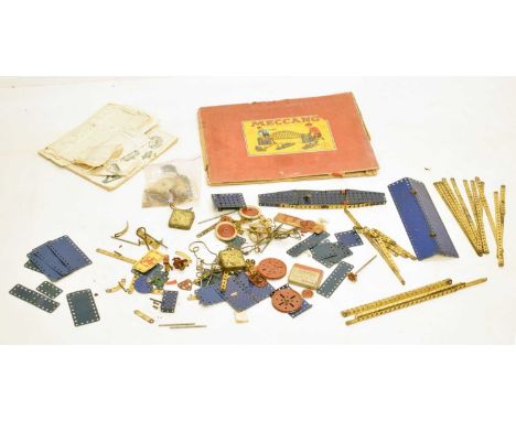 Quantity of vintage Meccano with original box and brochure
