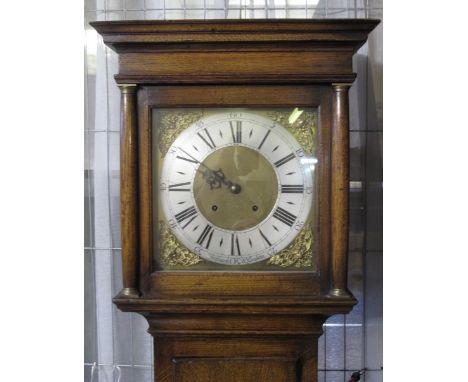 GOOD QUALITY 18TH CENTURY DESIGN OAK TWO TRAIN REPRODUCTION LONGCASE CLOCK by Titchmarsh &amp; Goodwin, having moulded cornic