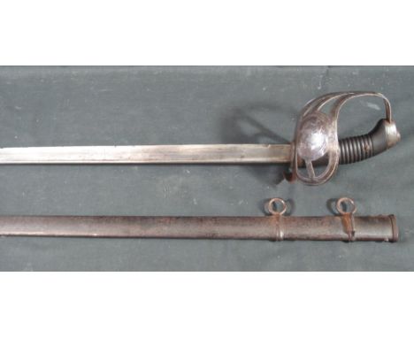 19TH CENTURY GERMAN CAVALRY TROOPERS SWORD having single edged blade marked E &amp; F Horster, Solingen. 82cm blade approx, f