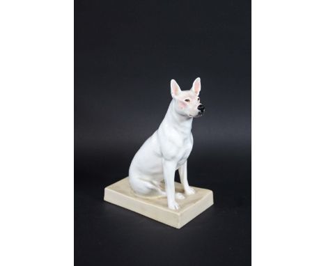 ROYAL WORCESTER BULL TERRIER a large model of a Bull Terrier, designed by Doris Lindner and issued from 1931-57. Puce mark un