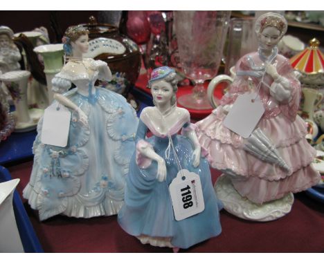 Two Royal Worcester Limited Edition Figures, "1855: The Crinoline" 3620/3620, "The First Quadrille" 3962/12500 together with 