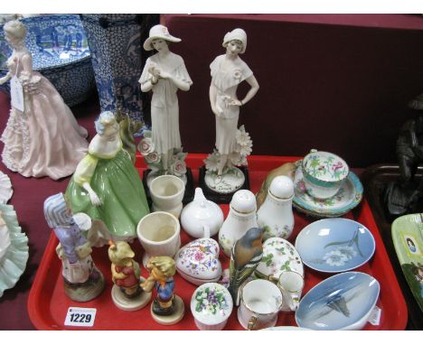 Copenhagen Pin Trays, Florence &amp; Goebel Figurines, miniatures etc:- One Tray