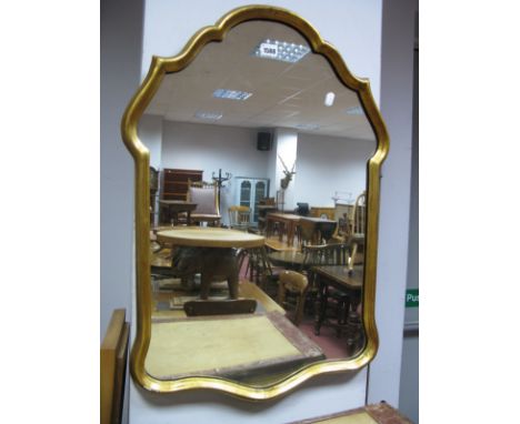 Gilt Shaped Wall Mirror, 1970's  wall mirror. (2)