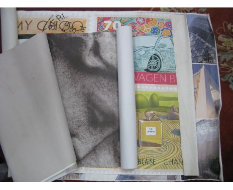 Canvas/Vinyl Posters, including Jimmy Choo, Vintage Car. (6)