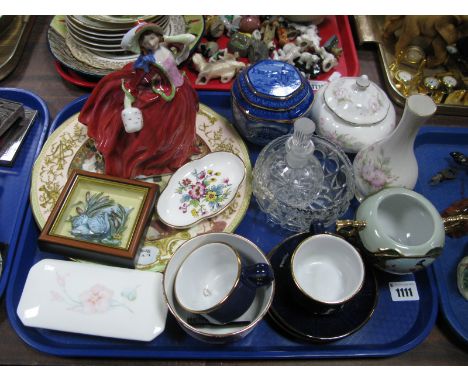 Royal Doulton China Figurine 'Autumn Breezes' HN1934, Lyceum Theatre Sheffield Plate, Ringtons tea caddy, other ceramics:- On