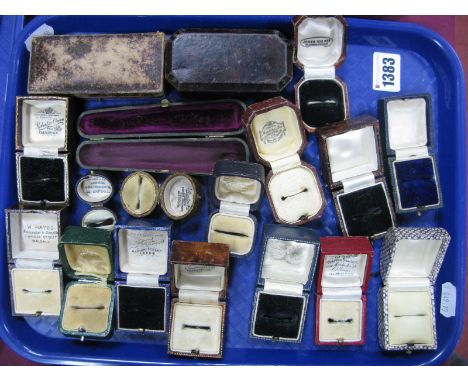 A  Collection of Assorted Antique and Vintage Ring Boxes, etc, including Richard Smith &amp; Son Scarborough, Roberts &amp; O