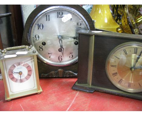 Oak Cased Westminster Chimes Mantel Clock, Estyma &amp; Metamec examples. (3)