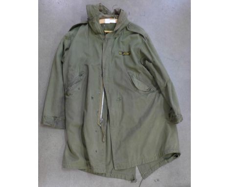 A U.S. Army Korea issue parka shell, M1951, dated 21 May 1951, small