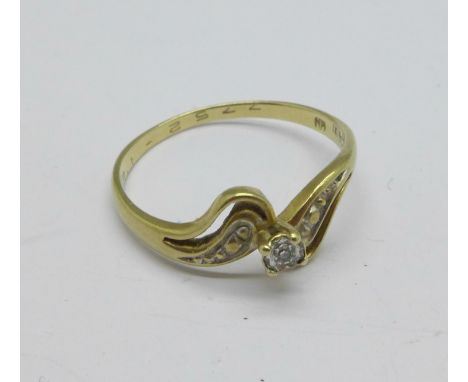 A 9ct gold ring, 1.5g, Q