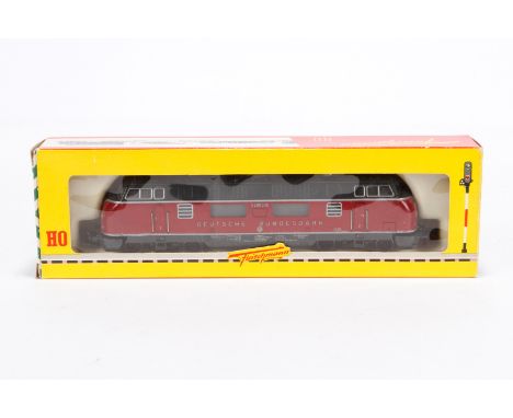 Fleischmann Diesellok ”V 200 035” 1381, S H0, rot/grau, technisch def., Alterungs- und Gebrauchsspuren, im leicht besch. OK, 