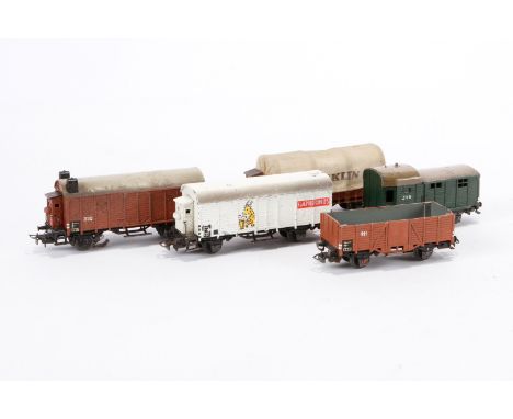 5 Märklin Güterwagen, S H0, Guss, Z 4