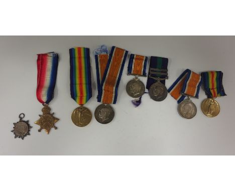 Three: 1914-1915 STAR (Lieut. H.W.W. Davis Welsh R), BRITISH WAR & VICTORY MEDALS (Lieut. H.W.W. Davis).Lieut H.W.W. Davis 1s