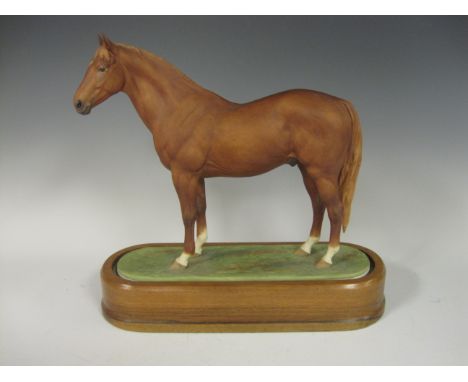 A Royal Worcester model of "Hyperion", study of the racehorse, modelled by Doris Lindner, limited edition 46/500, no certific