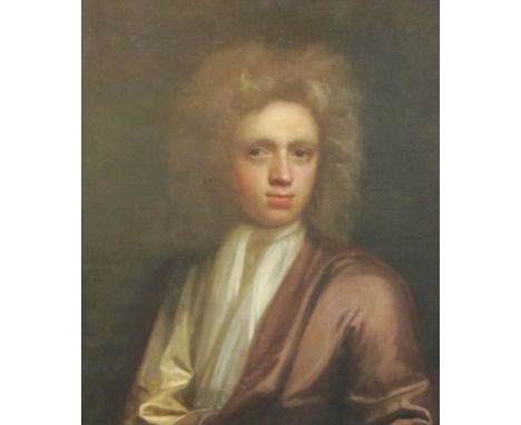 CIRCLE OF ENOCH SEEMAN. Portrait of a Gentleman, half-length, oil on canvas, 30 x 25 in