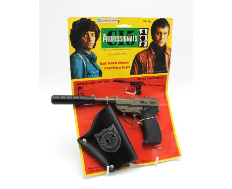 The Professionals ; Gun & Holster set No 1184, with silencer from set 1185 Extension Rifle.Condition Report:  lacking extensi