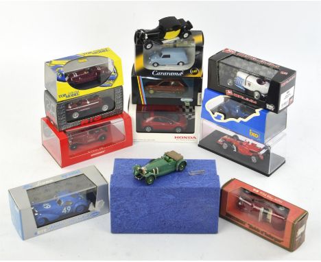 A quantity of small scall modern die-cast vehicles including ; Minichamp's 1924 G.P. P2, Minichamp's 1947 6C 2500 Freccia d'o