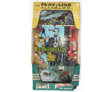 The Man from U.N.C.L.E., Bagatelle game by Marx, C.1966, Model No G194, boxed.  63cm high.