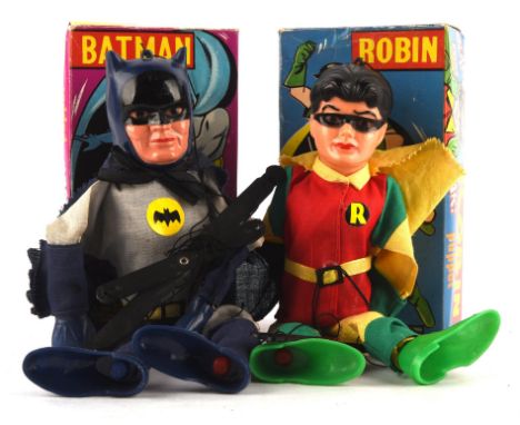 Batman and Robin, 'Action Puppets', National Periodical Publications 1966, No HCI 1570 and HCI 1571, both boxed.  (2)