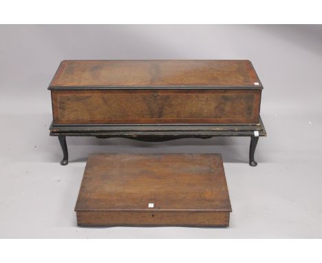 A VERY GOOD LARGE WALNUT CASED MUSIC BOX by IMHOF &amp; MUKLE of NEW OXFORD STREET, LONDON. Playing 24 airs with two spare cy
