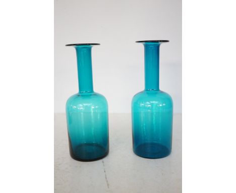 Pair of Holmegaard bottle vases Height 25 cm 
