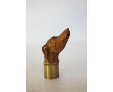 Dogs head walking stick handle