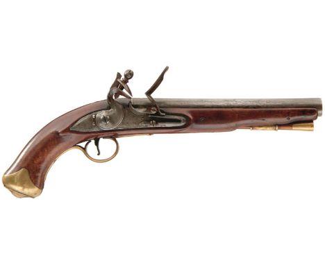 A .650 CALIBRE FLINTLOCK VOLUNTEER LIGHT DRAGOON SERVICE PISTOL BY EGG, 8.75inch barrel engraved D EGG LONDON, border engrave