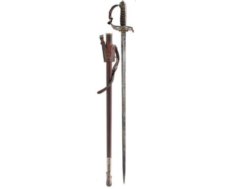 A SECOND WORLD WAR PERIOD WELSH GUARDS OFFICER'S SWORD BY WILKINSON, 80cm blade by Wilkinson, serial no. 67786 for 1939, etch