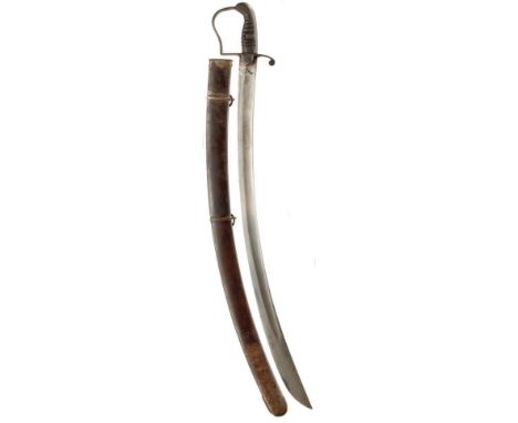 A 1796 PATTERN LIGHT CAVALRY TROOPER'S SWORD, 83cm curved blade, regulation steel stirrup hilt with faceted back strap and co