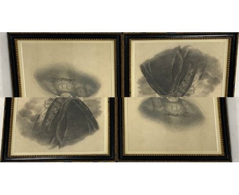 Pair of Dutch 'Old Master' drawings on cotton paper of Rembrandt and one other figure, 31cm x 23cm - Condition Report 