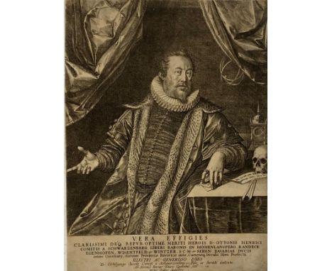 After Johann Sadeler I (1550-1600): Portrait of Otto Heinrich of Schwartzenberg (1535-1590), engraving pub Munich c.1590 (unf