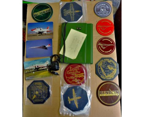 An Army 'BETA' light and Army SOP's Aide memoire with a collection of (16) Coasters (military subjects) includes: Station 146